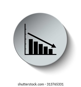 Graph icon. Diagram. Chart. Business graph. Business and Finance Infographic. Button. Vector. Illustration. EPS10