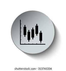 Graph icon. Diagram. Chart. Business graph. Business and Finance Infographic. Button. Vector. Illustration. EPS10