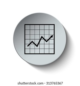 Graph icon. Diagram. Chart. Business graph. Business and Finance Infographic. Button. Vector. Illustration. EPS10
