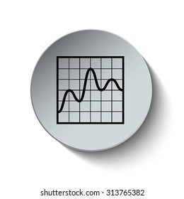 Graph icon. Diagram. Chart. Business graph. Business and Finance Infographic. Button. Vector. Illustration. EPS10