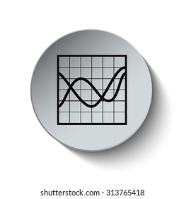 Graph icon. Diagram. Chart. Business graph. Business and Finance Infographic. Button. Vector. Illustration. EPS10