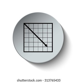 Graph icon. Diagram. Chart. Business graph. Business and Finance Infographic. Button. Vector. Illustration. EPS10