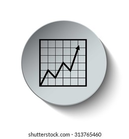 Graph icon. Diagram. Chart. Business graph. Business and Finance Infographic. Button. Vector. Illustration. EPS10