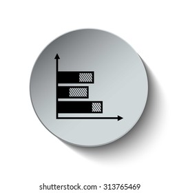 Graph icon. Diagram. Chart. Business graph. Business and Finance Infographic. Button. Vector. Illustration. EPS10
