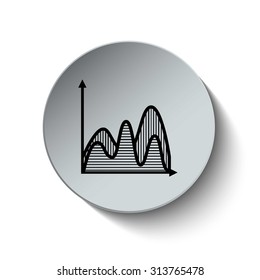 Graph icon. Diagram. Chart. Business graph. Business and Finance Infographic. Button. Vector. Illustration. EPS10