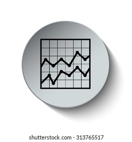Graph icon. Diagram. Chart. Business graph. Business and Finance Infographic. Button. Vector. Illustration. EPS10