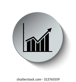 Graph icon. Diagram. Chart. Business graph. Business and Finance Infographic. Button. Vector. Illustration. EPS10