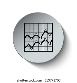Graph icon. Diagram. Chart. Business graph. Business and Finance Infographic. Button. Vector. Illustration.