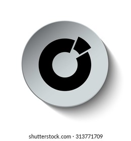 Graph icon. Diagram. Chart. Business graph. Business and Finance Infographic. Button. Vector. Illustration.