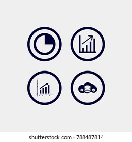 graph icon, diagram icon, vector illustration