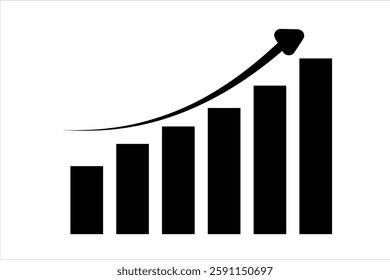 Graph Icon with Drown Arrow | Flat Chart Bar Symbol for Web, Book Covers and  Logos
