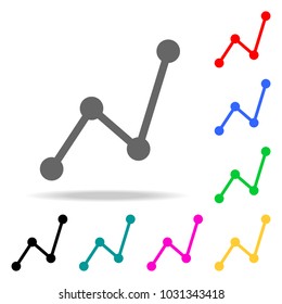 graph icon. Elements in multi colored icons for mobile concept and web apps. Icons for website design and development, app development on white background