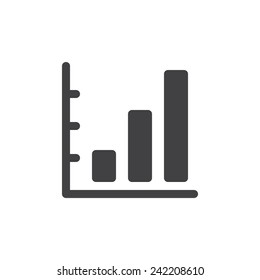 Graph Up icon (flat design)
