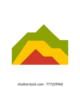 Graph icon. Flat illustration of graph vector icon isolated on white background