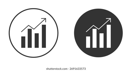 Graph icon flat illustrations. vector art.