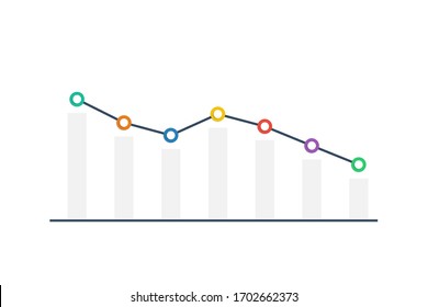 Graph Icon flach Stil. Geschäftskonzept