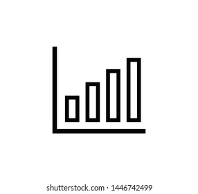 Graph icon flat style ,diagram icon