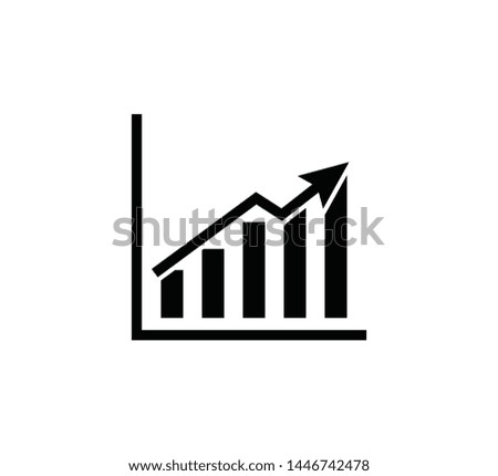 Graph icon flat style ,diagram icon