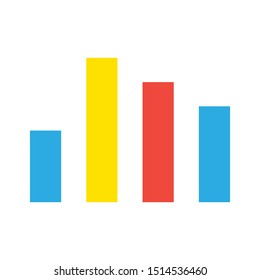 graph icon in flat style isolated. Vector Symbol illustration.