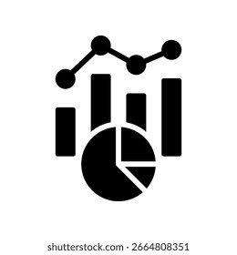 Graph Icon Glyph Vector Illustration