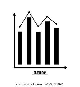 Graph icon. growth and decline of company profits Isolated vector icon. Company performance indicator. Growing graph icon graph sign. Diagram of increasing and decreasing profits in eps 10.