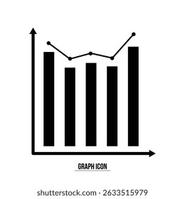 Graph icon. growth and decline of company profits Isolated vector icon. Company performance indicator. Growing graph icon graph sign. Diagram of increasing and decreasing profits in eps 10.