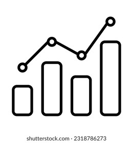 Graph Icon Illustration for Data Analysis