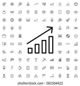 graph icon illustration isolated vector sign symbol. Startup icons set.