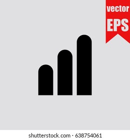 Graph icon infographic isolated in flat style.Vector illustration.