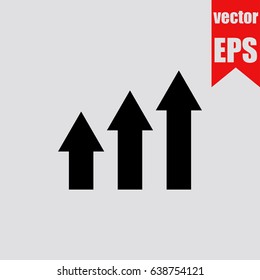 Graph icon infographic isolated in flat style.Vector illustration.