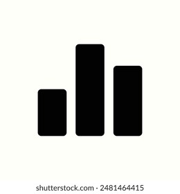 graph icon, isolated black glyph icon theme ui