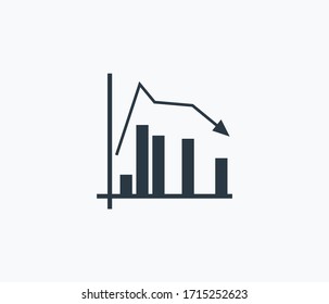 Graph icon isolated on clean background. Graph icon concept drawing icon in modern style. Vector illustration for your web mobile logo app UI design.
