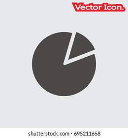 Graph icon isolated sign symbol and flat style for app, web and digital design. Vector illustration.