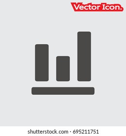 Graph icon isolated sign symbol and flat style for app, web and digital design. Vector illustration.