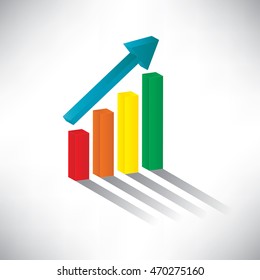 Graph Icon isometric view 3D Vector EPS 10