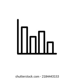 Graph Icon. Line Art Style Design Isolated On White Background