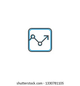 graph icon line design. Business icon vector illustration design
