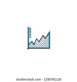 graph icon line design. Business icon vector illustration design