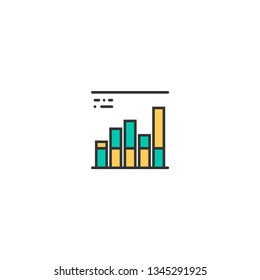 graph icon line design. Business icon vector illustration