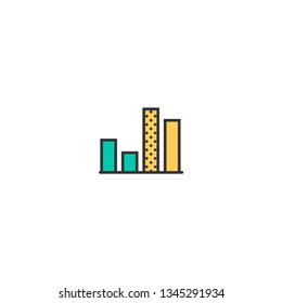 graph icon line design. Business icon vector illustration