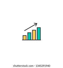 graph icon line design. Business icon vector illustration