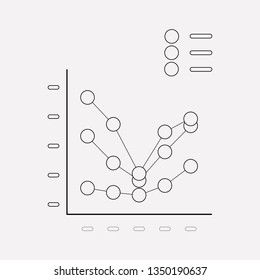 Graph icon line element. Vector illustration of graph icon line isolated on clean background for your web mobile app logo design.