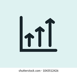 Graph icon line isolated on clean background. Graph icon concept drawing icon line in modern style. Vector illustration for your web site mobile logo app UI design.