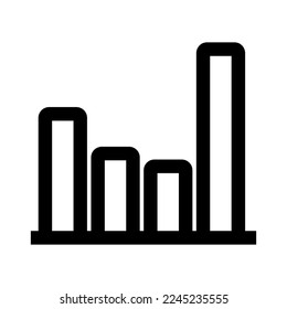 Línea de icono de gráfico aislada en fondo blanco. Icono delgado plano negro sobre el estilo de contorno moderno. Símbolo lineal y trazo editable. Ilustración vectorial de trazo simple y de píxel perfecto.