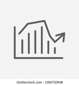 Graph icon line symbol. Isolated vector illustration of  icon sign concept for your web site mobile app logo UI design.