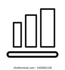 Graph Icon in linear style isolated on white background. Chart bar symbol for your web site design, logo, app, UI.