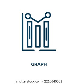 Graph icon. Linear vector illustration. Outline graph icon vector. Thin line symbol for use on web and mobile apps, logo, print media.