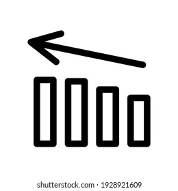 icono de gráfico o logotipo símbolo de signo aislado ilustración vectorial - iconos vectoriales de estilo negro de alta calidad
