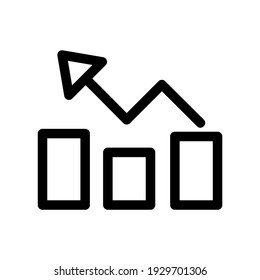 icono de gráfico o logotipo símbolo de signo aislado ilustración vectorial - iconos vectoriales de estilo negro de alta calidad
