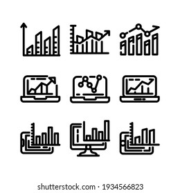 icono de gráfico o logotipo símbolo de signo aislado ilustración vectorial - Colección de iconos vectoriales de estilo negro de alta calidad
